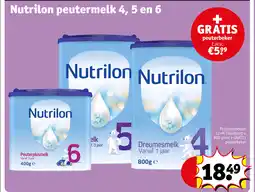 Kruidvat Nutrilon peutermelk 4, 5 en 6 aanbieding
