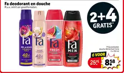 Kruidvat Fa deodorant en douche aanbieding