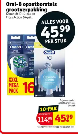 Kruidvat Oral-B opzetborstels grootverpakking aanbieding