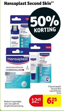 Kruidvat Hansaplast second skin aanbieding