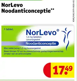 Kruidvat Norlevo noodanticonceptie aanbieding