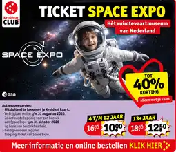 Kruidvat Ticket space expo aanbieding