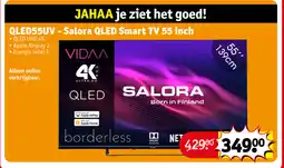 Kruidvat Qled55uv - salora qled smart tv 55 inch aanbieding