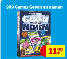 Kruidvat 999 Games Geven en nemen aanbieding