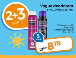 Trekpleister Vogue deodorant aanbieding