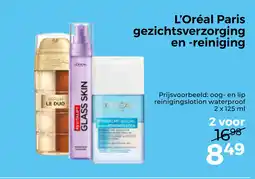 Trekpleister L'Oréal Paris gezichtsverzorging en reiniging aanbieding