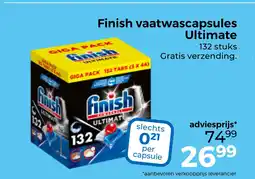 Trekpleister Finish vaatwascapsules ultimate aanbieding