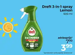Trekpleister Dreft 3 in 1 spray Lemon aanbieding