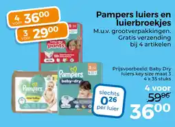 Trekpleister Pampers luiers en luierbroekjes aanbieding
