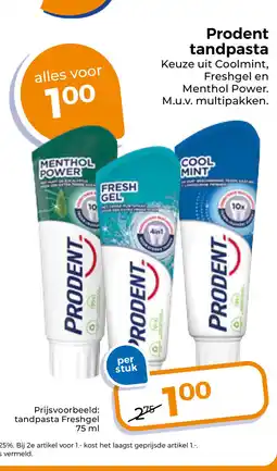 Trekpleister Prodent tandpasta aanbieding