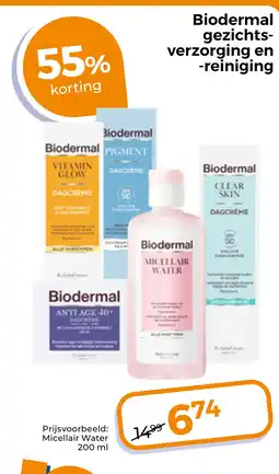 Trekpleister Biodermal gezichts verzorging en reiniging aanbieding