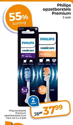 Trekpleister Philips 55% opzetborstels Premium aanbieding