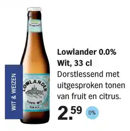 Albert Heijn Lowlander 0.0% Wit aanbieding