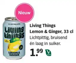 Albert Heijn Living Things Lemon & Ginger aanbieding