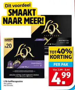 Hoogvliet L'Or Koffiecapsules aanbieding