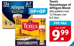 Hoogvliet Texels Skuumkoppe of Affligem Blond aanbieding