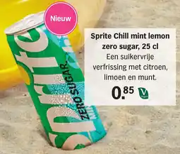 Albert Heijn Sprite Chill Mint Lemon Zero Sugar aanbieding