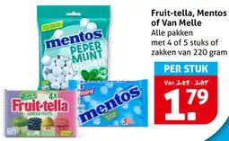 Hoogvliet Fruit-tella, Mentos of Van Melle aanbieding