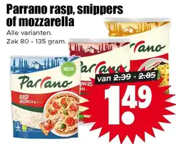 Dirk Parrano Rasp, Snippers of Mozzarella aanbieding