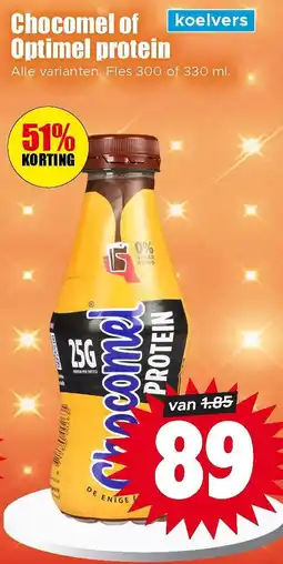 Dirk Chocomel of Optimel Protein aanbieding