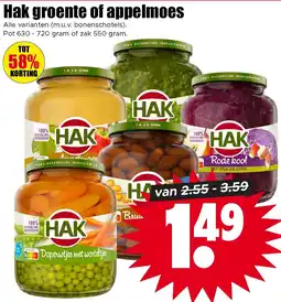 Dirk Hak Groente of Appelmoes aanbieding