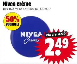 Dirk Nivea crème aanbieding