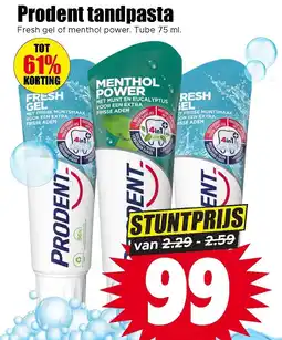 Dirk Prodent tandpasta aanbieding