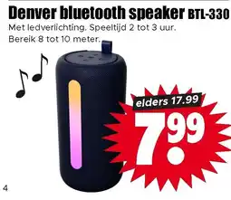 Dirk Denver bluetooth speaker BTL-330 aanbieding