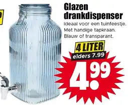 Dirk Glazen drankdispenser aanbieding