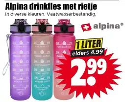 Dirk Alpina drinkfles met rietje aanbieding