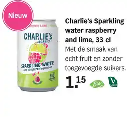 Albert Heijn Charlie's Sparkling Water Raspberry and Lime aanbieding