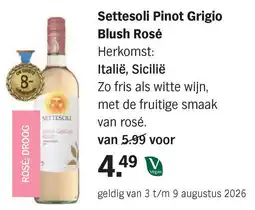 Albert Heijn Settesoli Pinot Grigio Blush Rosé aanbieding