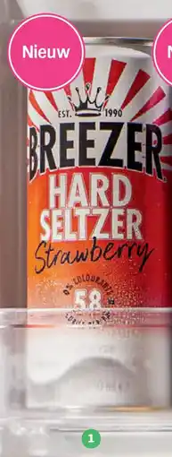 Albert Heijn Breezer Hard Seltzer Strawberry aanbieding