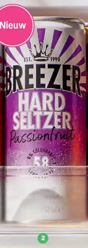 Albert Heijn Breezer Hard Seltzer Passionfruit aanbieding