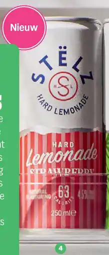 Albert Heijn Stëlz Hard Lemonade Strawberry aanbieding