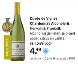 Albert Heijn Cuvée de Vignes Chardonnay Alcoholvrij aanbieding