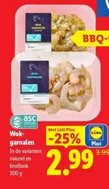 Lidl Wok- garnalen aanbieding