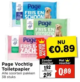 Vomar Voordeelmarkt Page Vochtig Toiletpapier aanbieding
