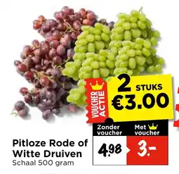 Vomar Voordeelmarkt Pitloze Rode of Witte Druiven aanbieding