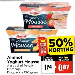 Vomar Voordeelmarkt Almhof Yoghurt Mousse aanbieding