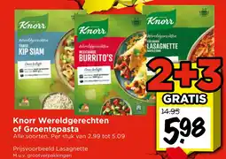 Vomar Voordeelmarkt Knorr Wereldgerechten of Groentepasta aanbieding