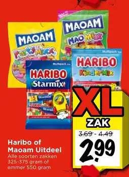 Vomar Voordeelmarkt Haribo of Maoam Uitdeel aanbieding