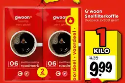 Vomar Voordeelmarkt G'woon Snelfilterkoffie aanbieding
