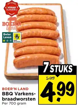 Vomar Voordeelmarkt Boer n land bbq varkensbraadworsten aanbieding