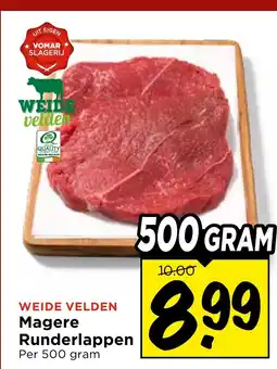 Vomar Voordeelmarkt Weide velden magere runderlappen aanbieding