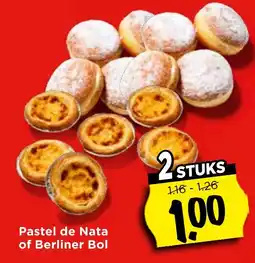 Vomar Voordeelmarkt Pastel de Nata of Berliner Bol aanbieding