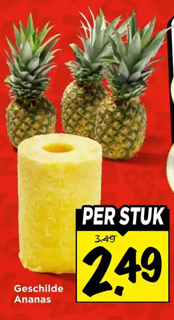 Vomar Voordeelmarkt Geschilde Ananas aanbieding