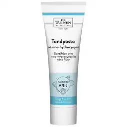 Holland & Barrett 1+1 gratis | De Tuinen Tandpasta Fluoridevrij - 75ml aanbieding