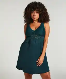 Hunkemoller Hunkemöller Slipdress Nora Lace Groen aanbieding
