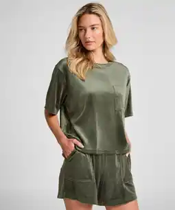 Hunkemoller Hunkemöller Shorts Velours Pocket Groen aanbieding